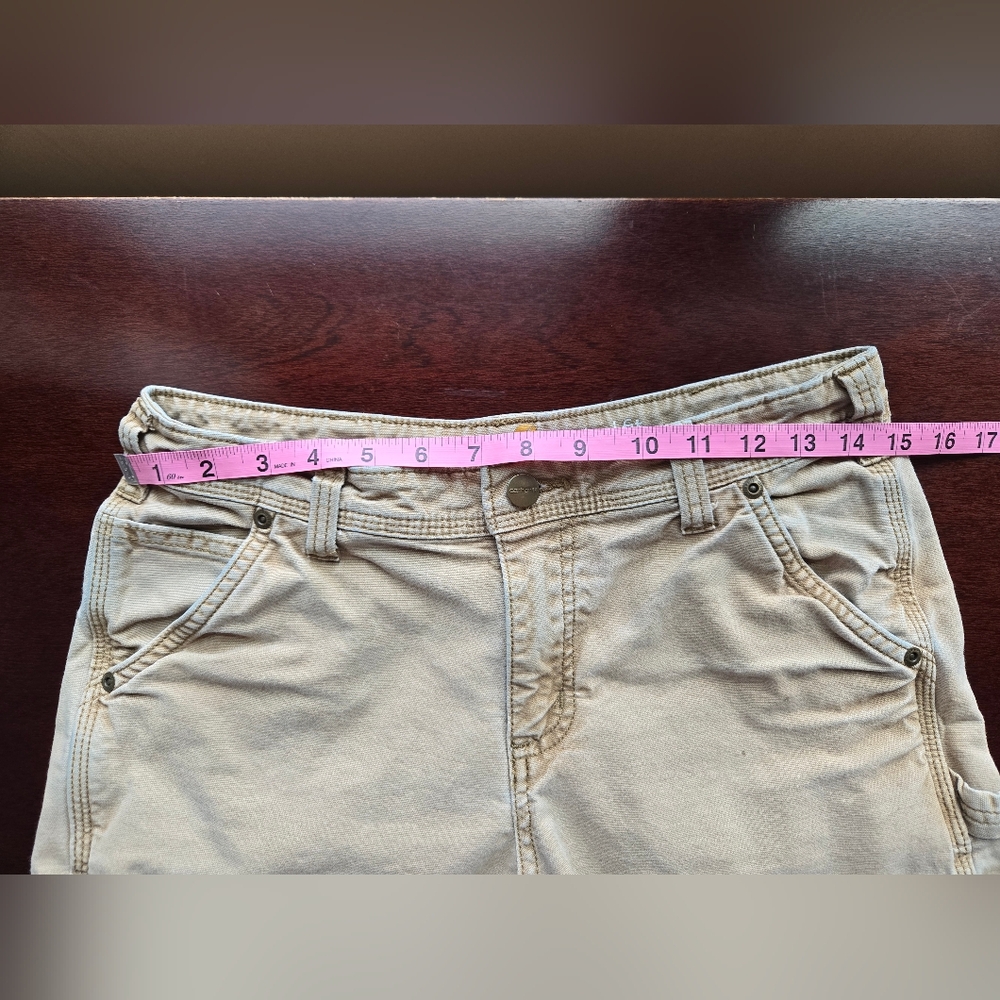 VTG Style Carhartt Carpenter Shorts Tan - Size 4 Spring 18 - Picture 4 of 9